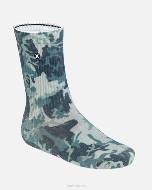 hombres Hurley lt. gris piedra calcetín con estampado h2o-dri, paquete de 1 accesorios 8L2D78