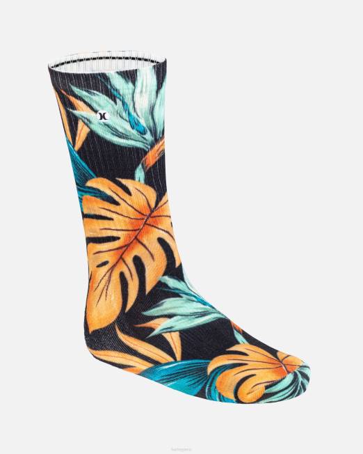 hombres Hurley negro calcetín con estampado h2o-dri, paquete de 1 accesorios 8L2D81