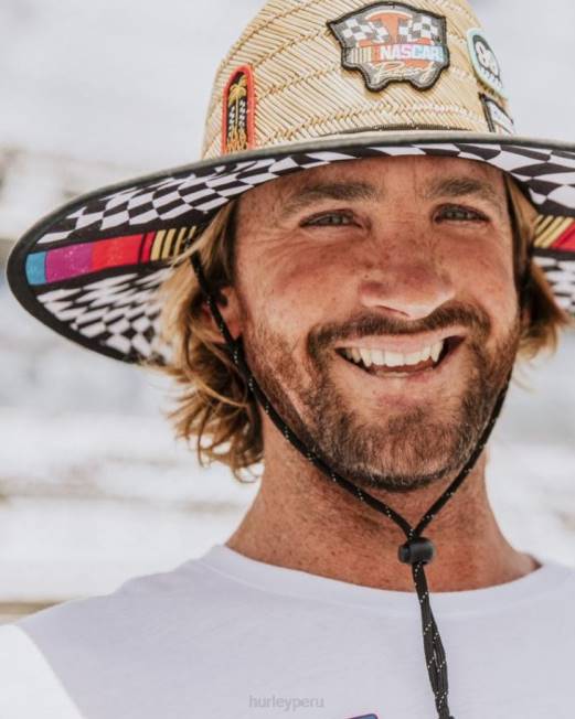 hombres Hurley caqui sombrero de paja nascar accesorios 8L2D115