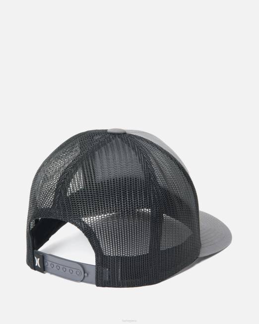 hombres Hurley gris humo oscuro sombrero con parche del pacífico accesorios 8L2D132