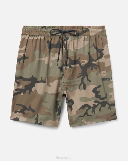 hombres Hurley aceituna pantalones cortos explore h2o-dri trek ii de 17,5" ropa 8L2D208