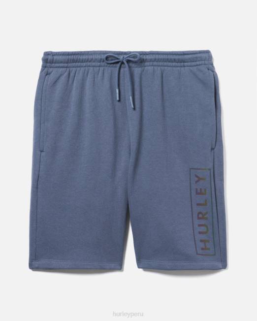 hombres Hurley azul oscuro existen pantalones cortos de felpa de algodón con logo en caja ropa 8L2D35