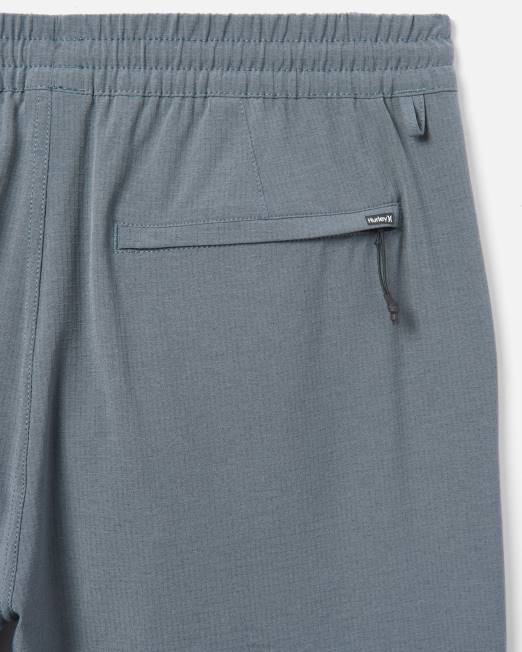 hombres Hurley brezo negro pantalones cortos de volea phantom zuma ii 18\" ropa 8L2D106