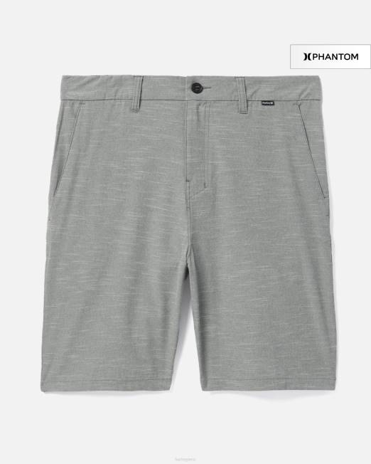 hombres Hurley gris hierro Pantalón corto tipo walkshort con banda elástica Phantom Sandbar de 20\" ropa 8L2D243