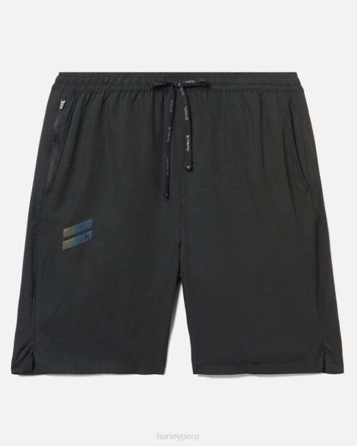 hombres Hurley negro existen pantalones cortos deportivos ligeros ropa 8L2D110