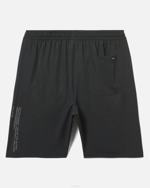 hombres Hurley negro existen pantalones cortos deportivos ligeros ropa 8L2D110