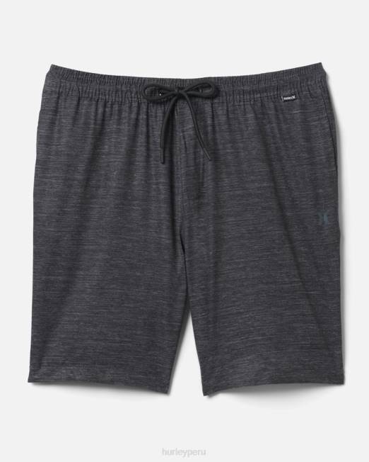 hombres Hurley negro existen pantalones cortos híbridos sin cordones ropa 8L2D59