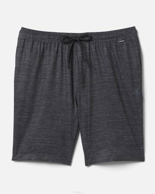 hombres Hurley negro existen pantalones cortos híbridos sin cordones ropa 8L2D59