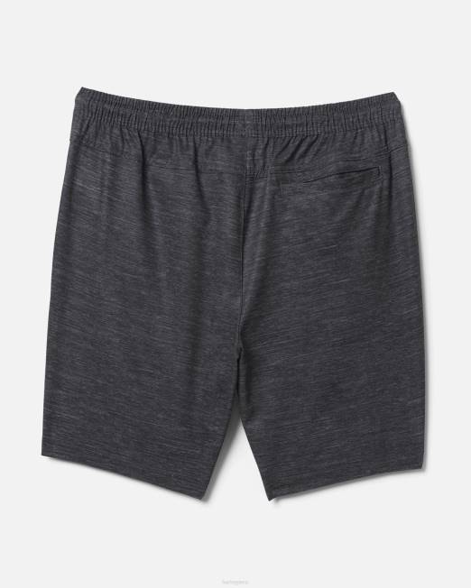 hombres Hurley negro existen pantalones cortos híbridos sin cordones ropa 8L2D59