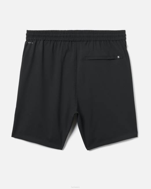 hombres Hurley negro pantalones cortos explore h2o-dri trek ii de 17,5\" ropa 8L2D104
