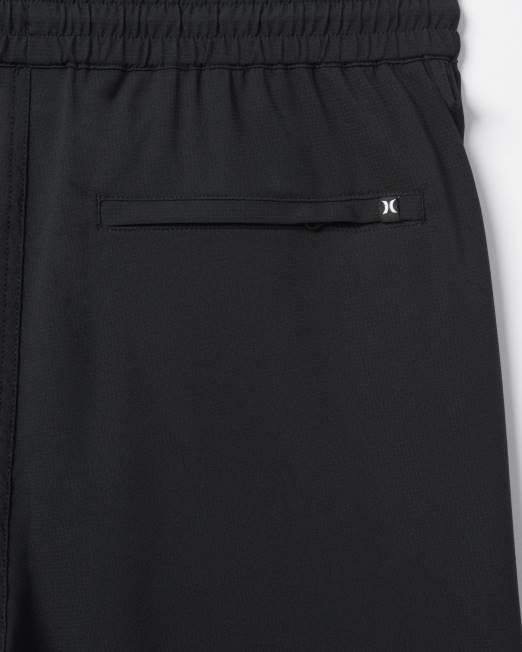 hombres Hurley negro pantalones cortos explore h2o-dri trek ii de 17,5\" ropa 8L2D104