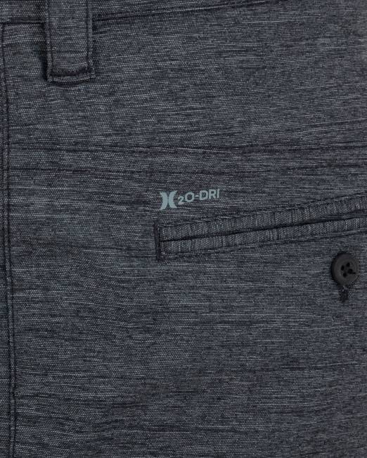 hombres Hurley negro pantalones cortos respirables h2o-dri de 19\" ropa 8L2D202