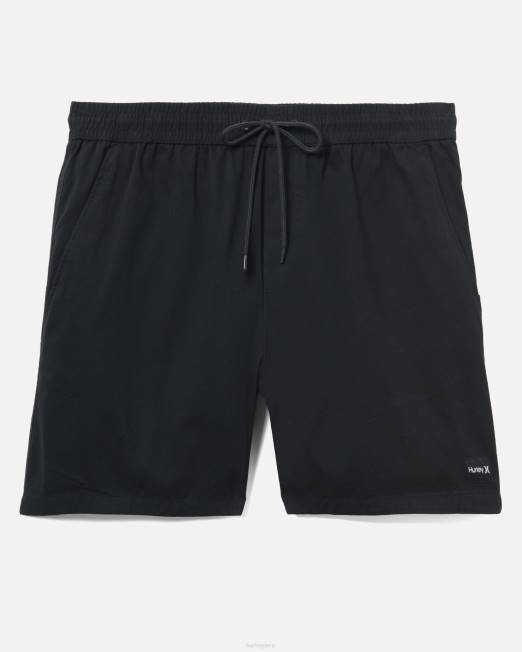 hombres Hurley negro shorts de volea de punto de placer 18\" ropa 8L2D216