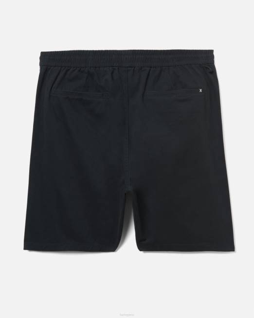 hombres Hurley negro shorts de volea de punto de placer 18\" ropa 8L2D216