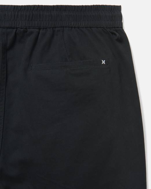 hombres Hurley negro shorts de volea de punto de placer 18\" ropa 8L2D216