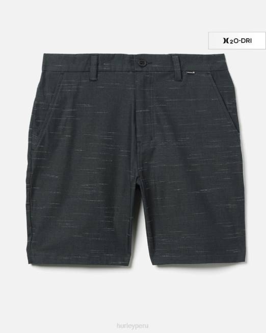 hombres Hurley negro shorts para caminar con banda elástica h2o-dri cole de 19" ropa 8L2D250