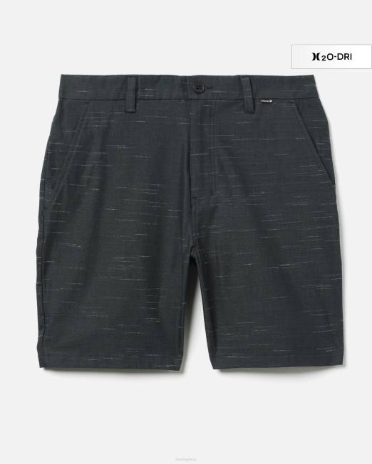 hombres Hurley negro shorts para caminar con banda elástica h2o-dri cole de 19\" ropa 8L2D250