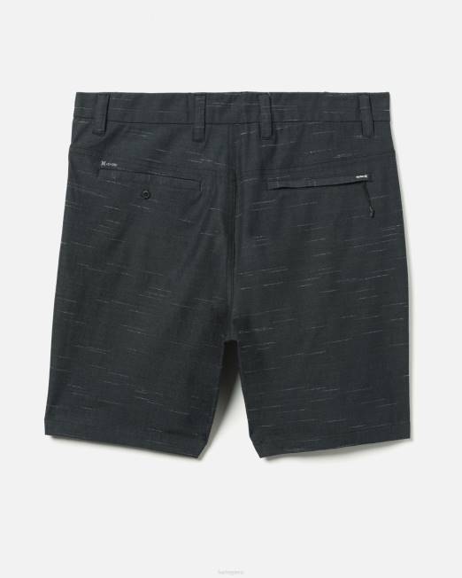 hombres Hurley negro shorts para caminar con banda elástica h2o-dri cole de 19\" ropa 8L2D250