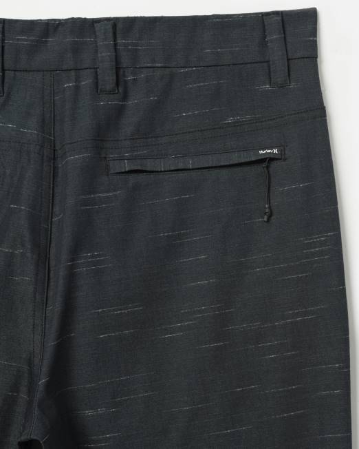 hombres Hurley negro shorts para caminar con banda elástica h2o-dri cole de 19\" ropa 8L2D250