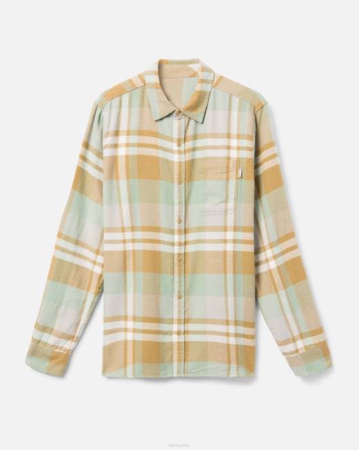 hombres Hurley Doodle dorado camisa de franela orgánica portland ropa 8L2D382