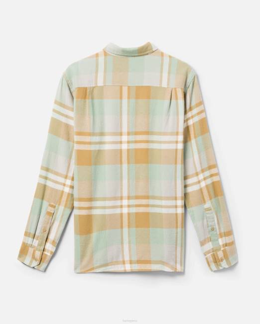 hombres Hurley Doodle dorado camisa de franela orgánica portland ropa 8L2D382