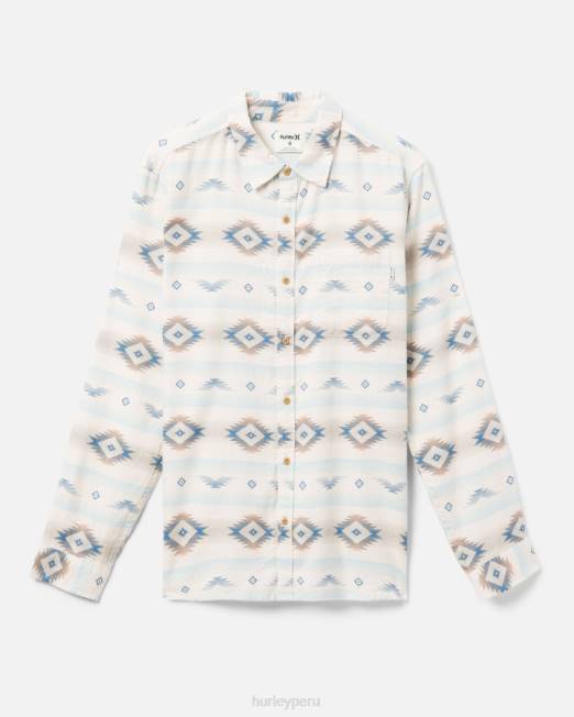 hombres Hurley apenas hueso camisa de franela orgánica portland ropa 8L2D392