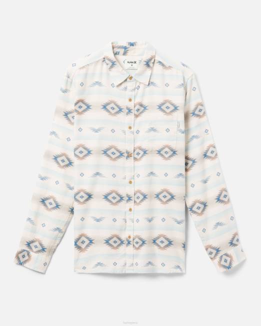 hombres Hurley apenas hueso camisa de franela orgánica portland ropa 8L2D392
