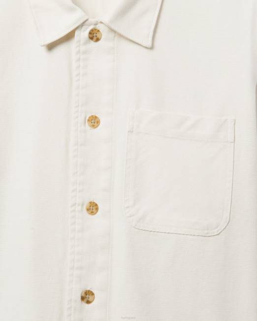 hombres Hurley apenas hueso camisa de manga larga de lona bixby ropa 8L2D324