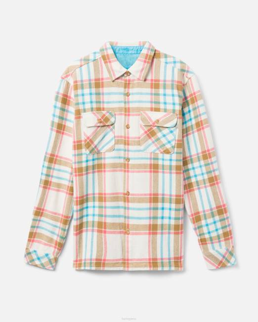 hombres Hurley apenas hueso franela costera de santa cruz ropa 8L2D396