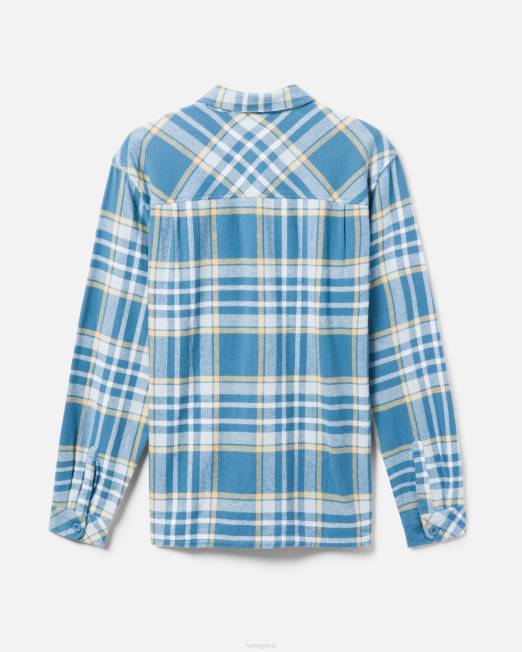 hombres Hurley azul medio franela costera de santa cruz ropa 8L2D397