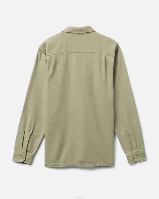 hombres Hurley ejército camisa de manga larga de lona bixby ropa 8L2D381