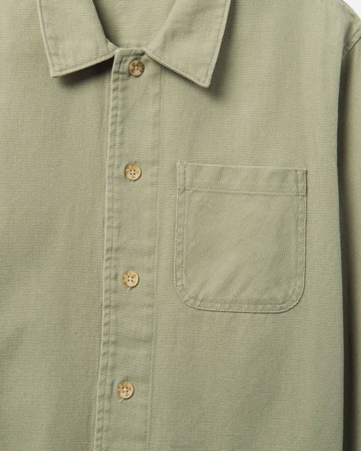 hombres Hurley ejército camisa de manga larga de lona bixby ropa 8L2D381