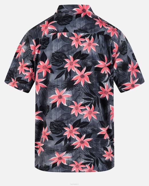 hombres Hurley gris piedra Camiseta de manga corta elástica One and Only Lido ropa 8L2D346