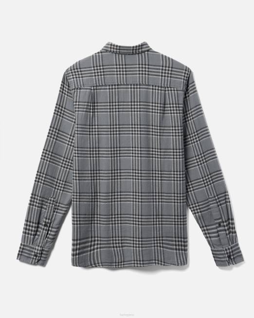 hombres Hurley gris piedra camisa de franela orgánica portland ropa 8L2D372