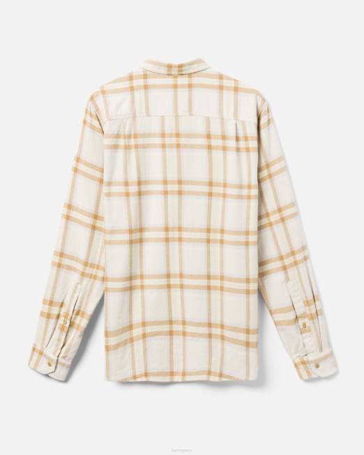 hombres Hurley hueso camisa de franela orgánica portland ropa 8L2D385