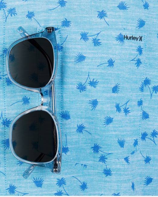 hombres Hurley neón ártico una y única camisa elástica de manga corta ropa 8L2D322