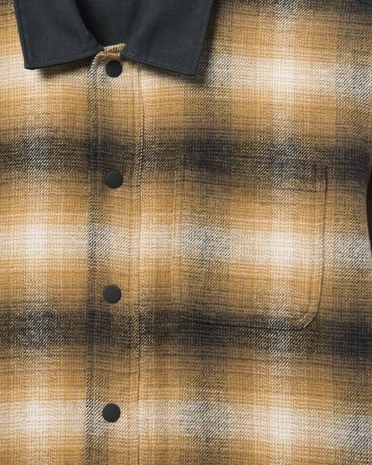 hombres Hurley negro camisa manga larga bixby overshirt ropa 8L2D325