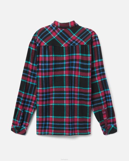 hombres Hurley negro franela costera de santa cruz ropa 8L2D400