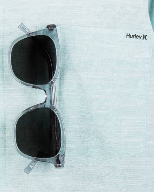 hombres Hurley niebla tropical una y única camisa elástica de manga corta ropa 8L2D108