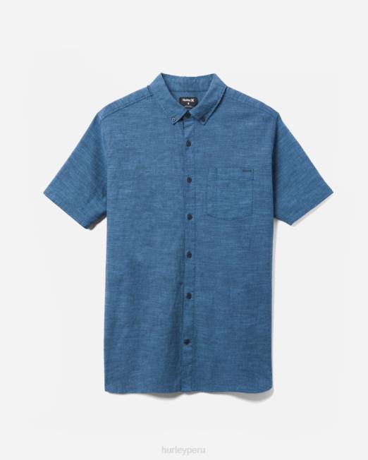 hombres Hurley obsidiana una y única camisa elástica de manga corta ropa 8L2D403