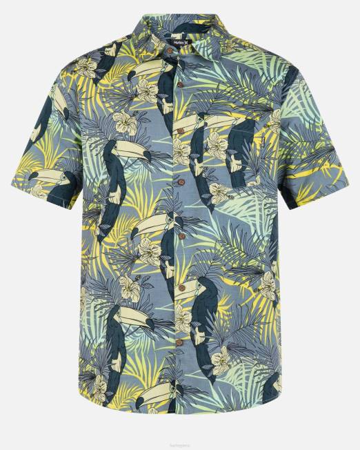 hombres Hurley partícula Camiseta de manga corta elástica One and Only Lido ropa 8L2D334
