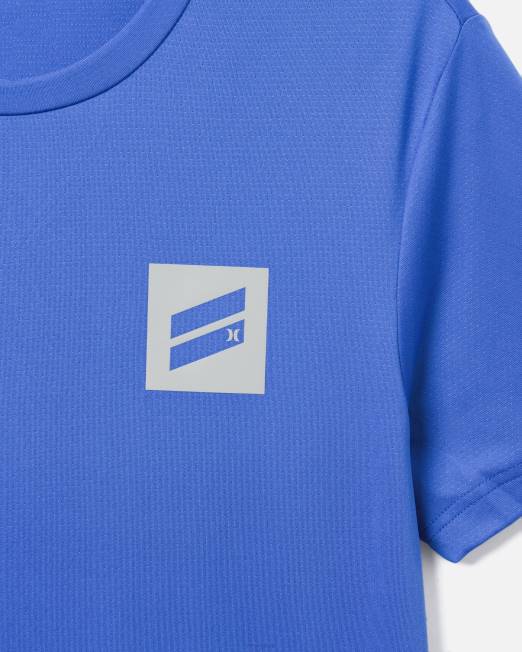 hombres Hurley azul existe camiseta de rendimiento de manga corta de malla transpirable bootcamp ropa 8L2D43