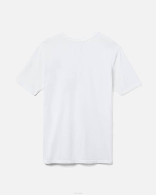 hombres Hurley blanco Camiseta de manga corta con bolsillo Fastlane de Ala Moana lavada todos los días ropa 8L2D405