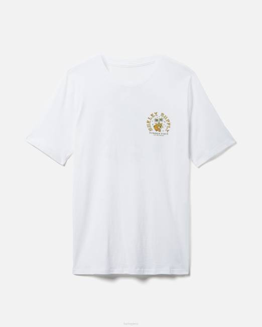 hombres Hurley blanco Manga corta Summer Vibes lavada para todos los días. ropa 8L2D368