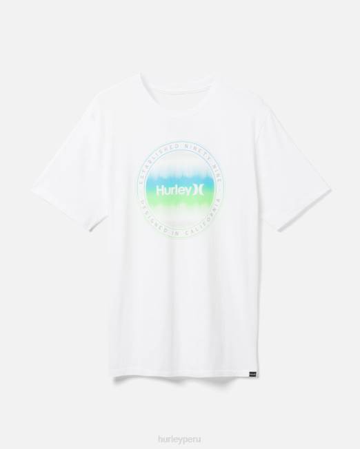 hombres Hurley blanco camiseta de longitud de onda diaria ropa 8L2D347