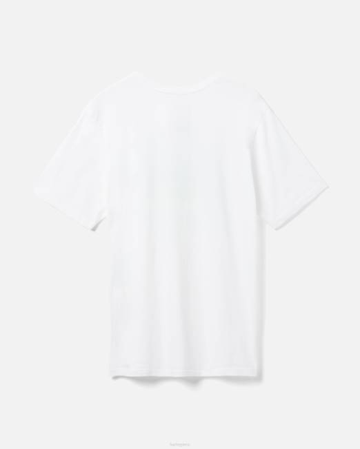 hombres Hurley blanco camiseta de longitud de onda diaria ropa 8L2D347