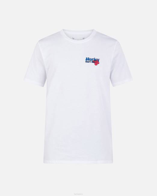 hombres Hurley blanco camiseta de manga corta con diseño de birdies de todos los días ropa 8L2D69