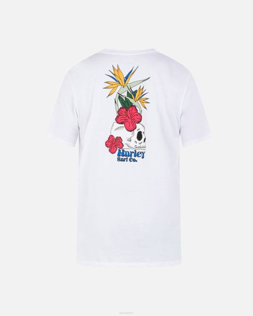 hombres Hurley blanco camiseta de manga corta con diseño de birdies de todos los días ropa 8L2D69