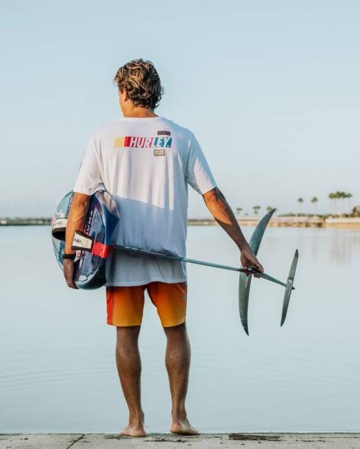 hombres Hurley blanco camiseta de manga corta con parche nascar x daily ropa 8L2D261