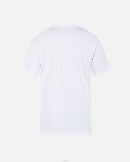 hombres Hurley blanco camiseta de manga corta de paciencia diaria ropa 8L2D75
